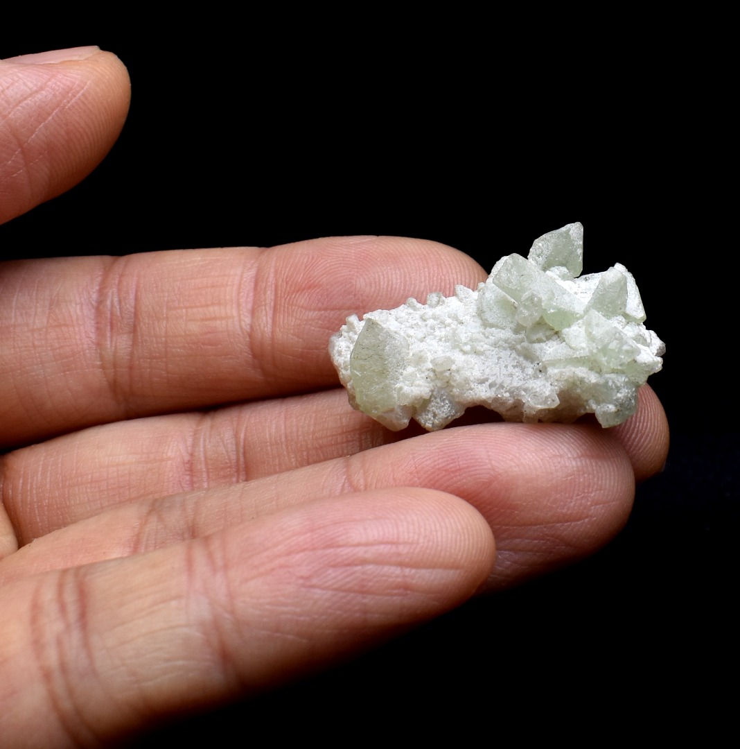 Natural Green Herderite with Albite, Rare, Synergy 12, Crystal Specimen - 7 grams - Image 10