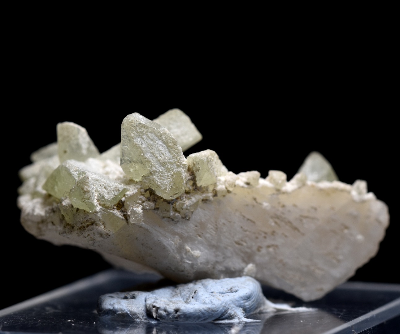 Natural Green Herderite with Albite, Rare, Synergy 12, Crystal Specimen - 7 grams - Image 3