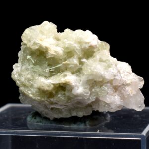 Natural Green Herderite with Albite and Quartz, Rare, Synergy 12, Crystal Specimen - 13 grams