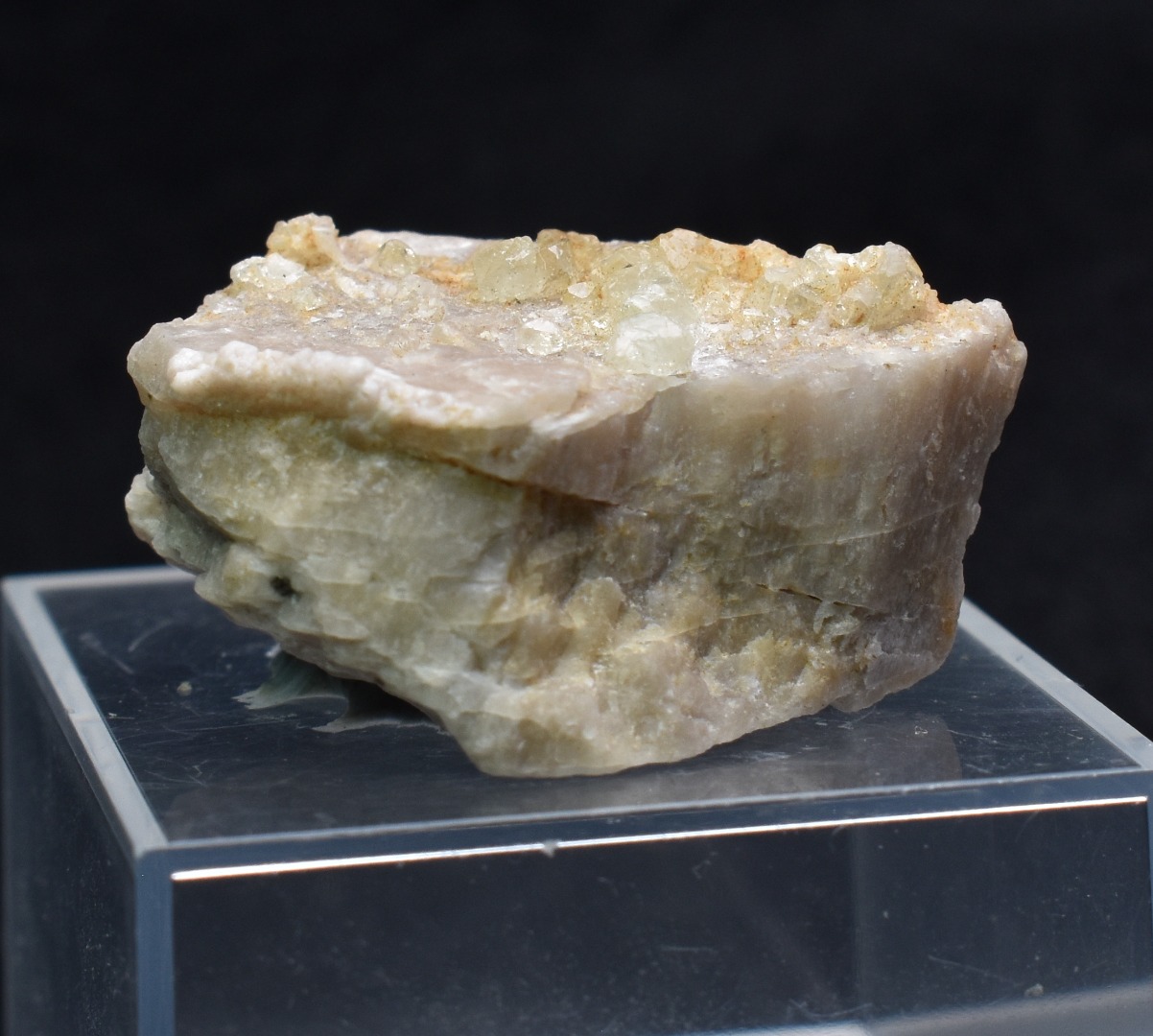 Natural Green Herderite on Feldspar, Rare, Synergy 12, Crystal Specimen - 8 grams - Image 2