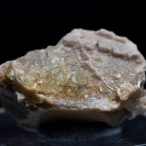 Natural Green Herderite on Feldspar, Rare, Synergy 12, Crystal Specimen - 8 grams