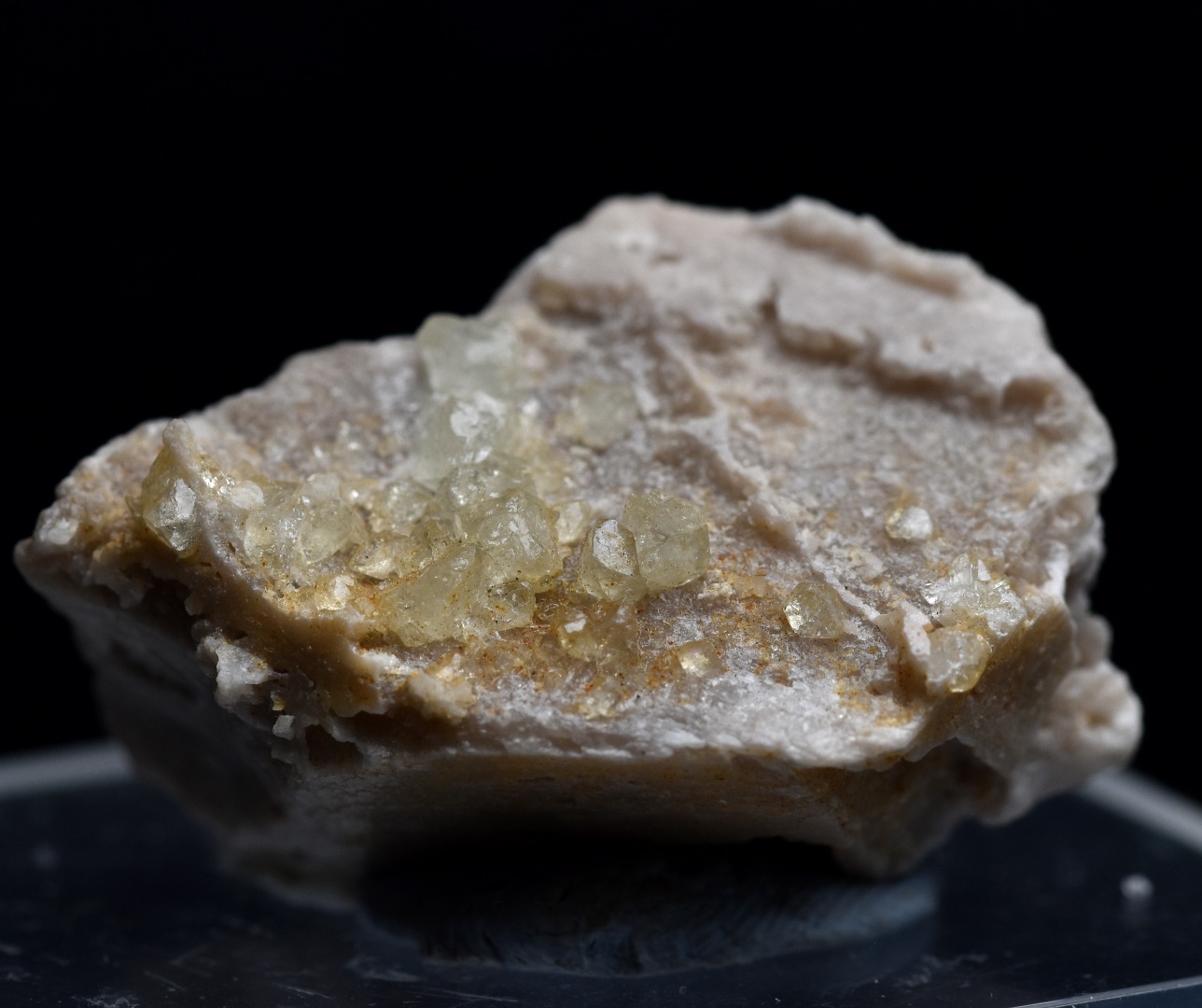 Natural Green Herderite on Feldspar, Rare, Synergy 12, Crystal Specimen - 8 grams