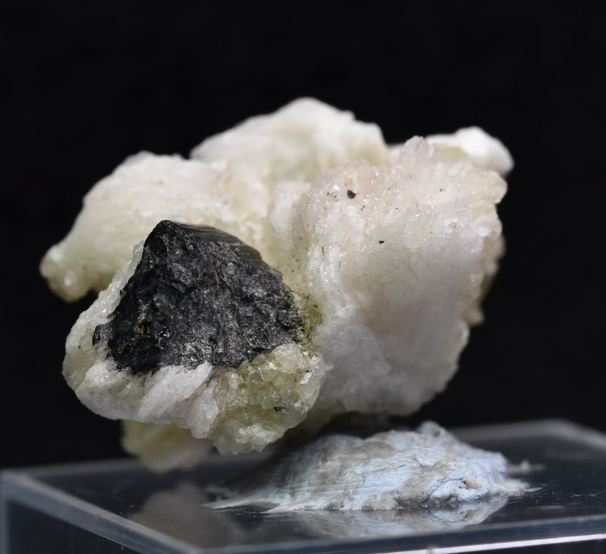 Green Herderite with Schorl Black Tourmaline, Albite, Rare, Synergy 12, Crystal Specimen - 8 grams - Image 7