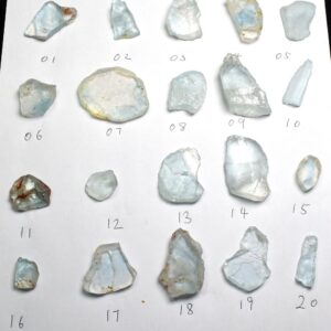 Natural Blue Topaz Raw Untreated Crystal Slices - 20 options