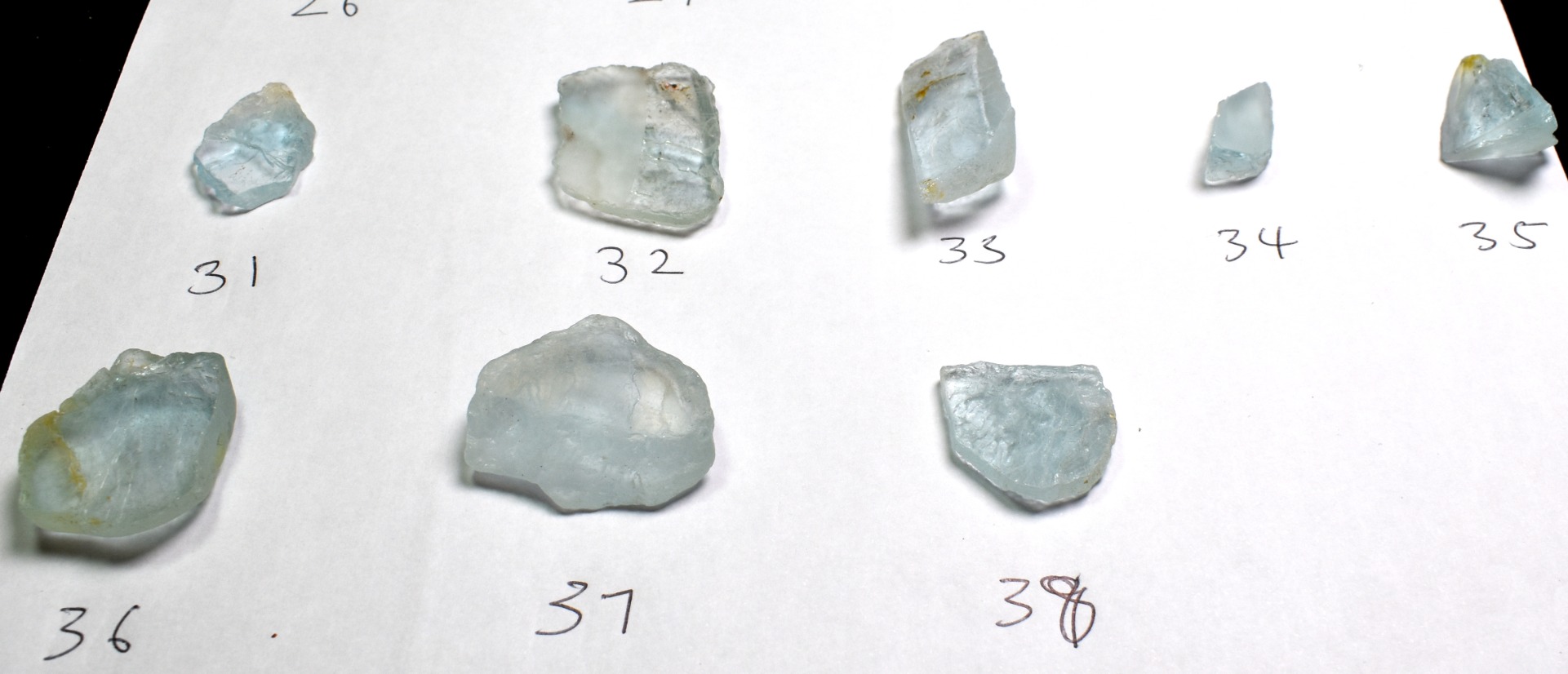 Natural Blue Topaz Raw Untreated Crystal Slices - 18 options - Image 3