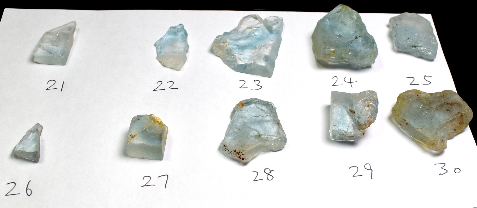 Natural Blue Topaz Raw Untreated Crystal Slices - 18 options - Image 2
