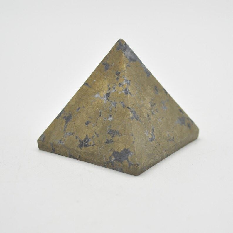 Pyrite Crystal Pyramid Healer's Gold - 230 grams - 5cm x 5cm x 5cm - Image 2