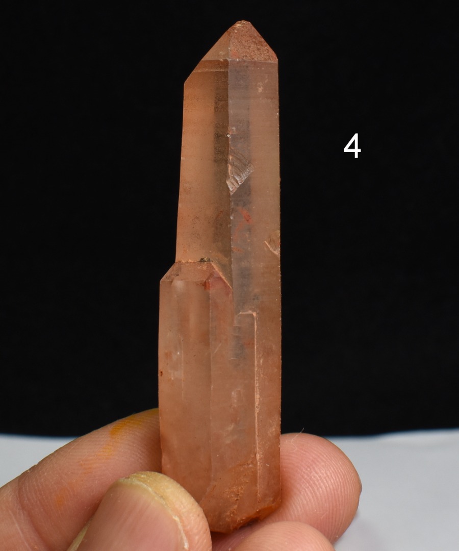 Tangerine Lemurian Quartz TWIN Crystal Point, Tower, Wands from Brazil - 8 Options - Image 7