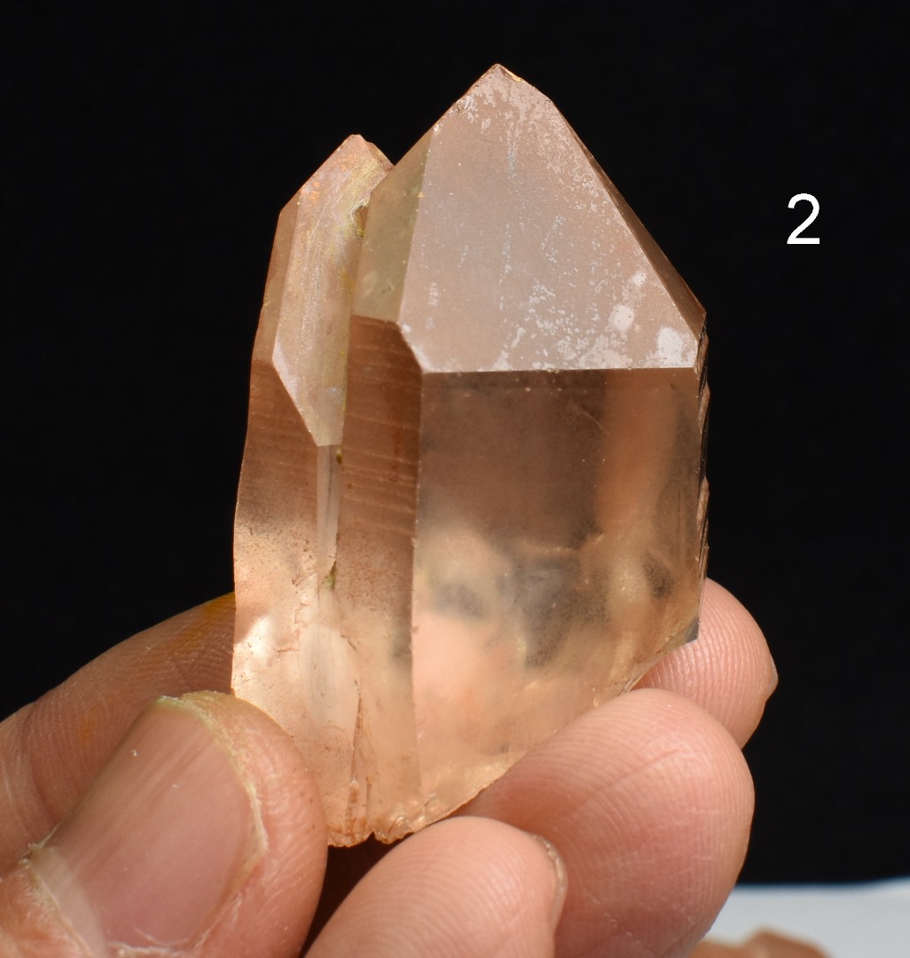 Tangerine Lemurian Quartz TWIN Crystal Point, Tower, Wands from Brazil - 8 Options - Image 5