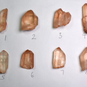 Tangerine Lemurian Quartz TWIN Crystal Point, Tower, Wands from Brazil - 8 Options