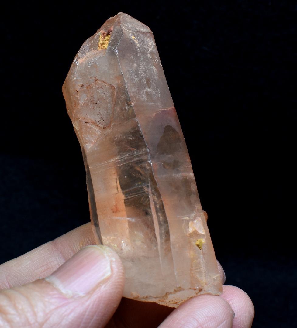 Tangerine Lemurian Quartz Crystal Point, Tower, Wand from Brazil - 6.8cm - 55 grams - Image 5