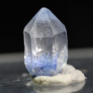 Natural Dumortierite in Clear Quartz Inclusion Raw Crystal Specimen from Brazil - 0.34 grams - 1cm