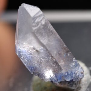 Natural Dumortierite in Clear Quartz Inclusion Raw Crystal Specimen from Brazil - 0.75 grams - 1.6cm