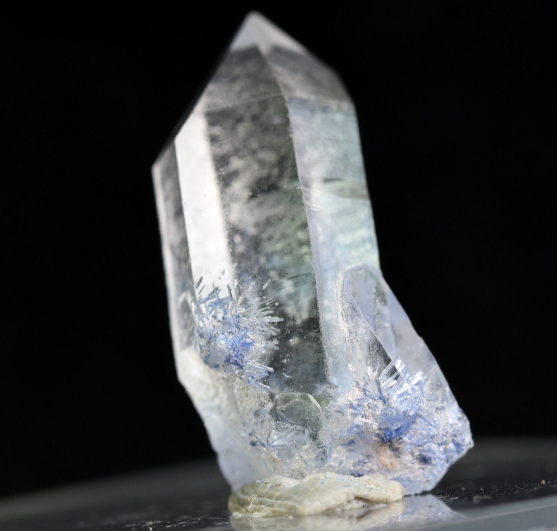 Natural Dumortierite in Clear Quartz Inclusion Raw Crystal Specimen from Brazil - 1.82 grams - 2cm