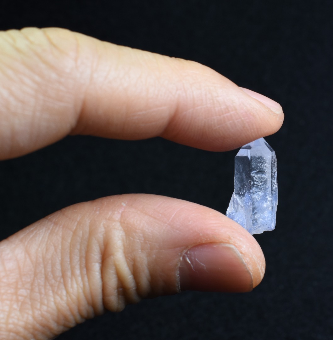 Natural Dumortierite in Clear Quartz Inclusion Raw Crystal Specimen from Brazil - 1.82 grams - 2cm - Image 7