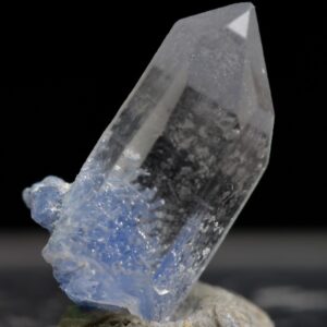 Natural Dumortierite in Clear Quartz Inclusion Raw Crystal Specimen from Brazil - 0.30 grams - 1.1cm