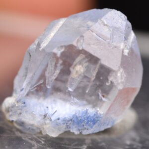 Natural Dumortierite in Clear Quartz Inclusion Raw Crystal Specimen from Brazil - 0.48 grams - 1cm