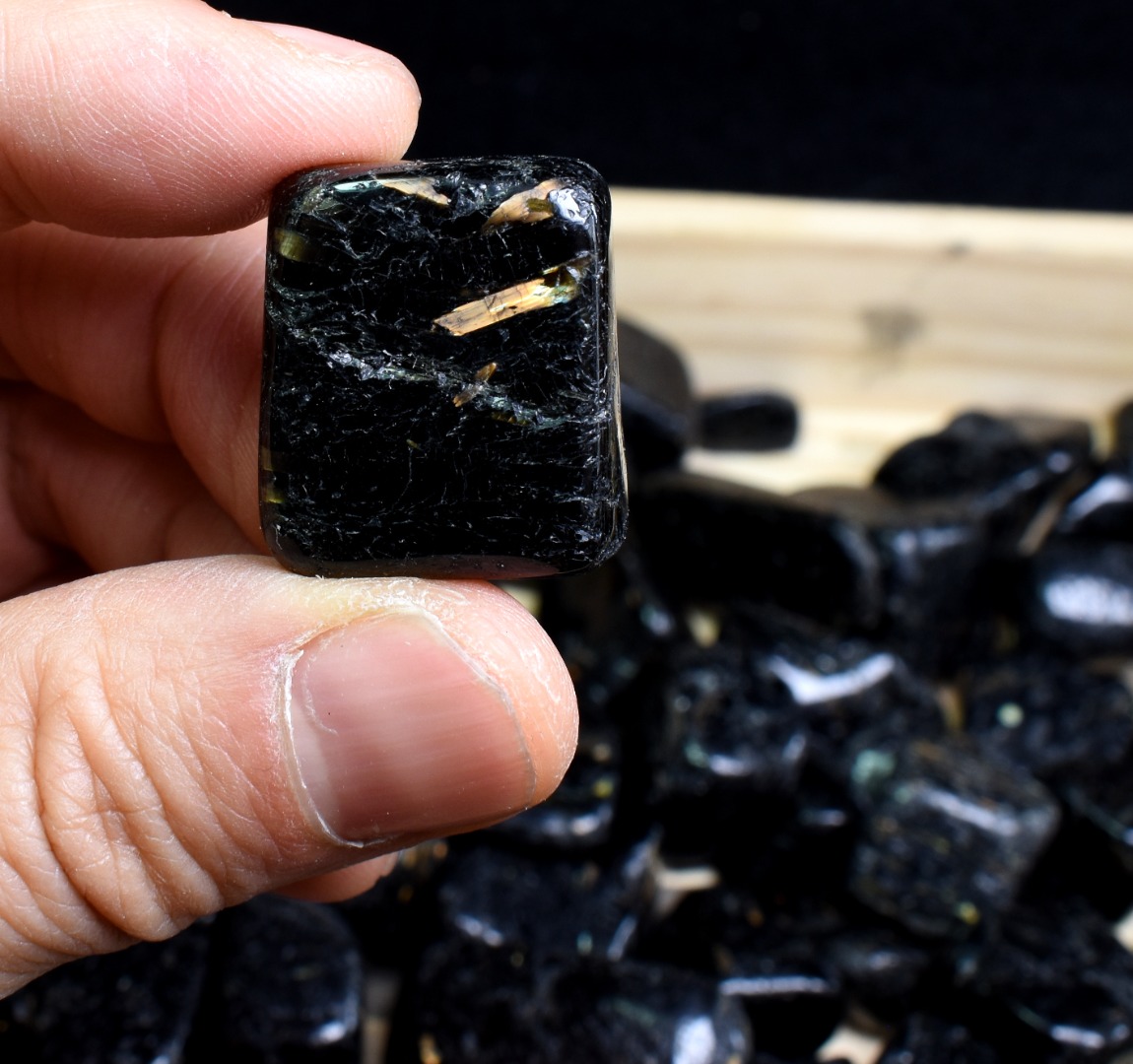 Nuummite Tumbled Stone, Genuine Crystal from Greenland - 3 Sizes - 1 Count - Image 9