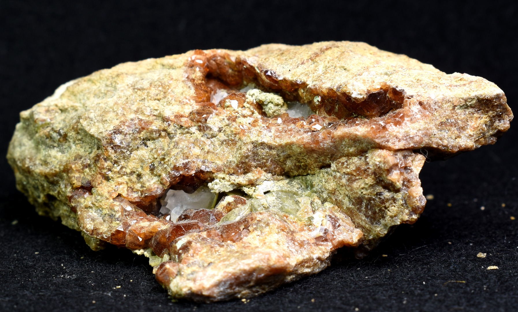 Grossular Garnet Hessonite Cluster with Green Epidote Crystal Specimen from Coyote Front Range, California - 221 grams #05