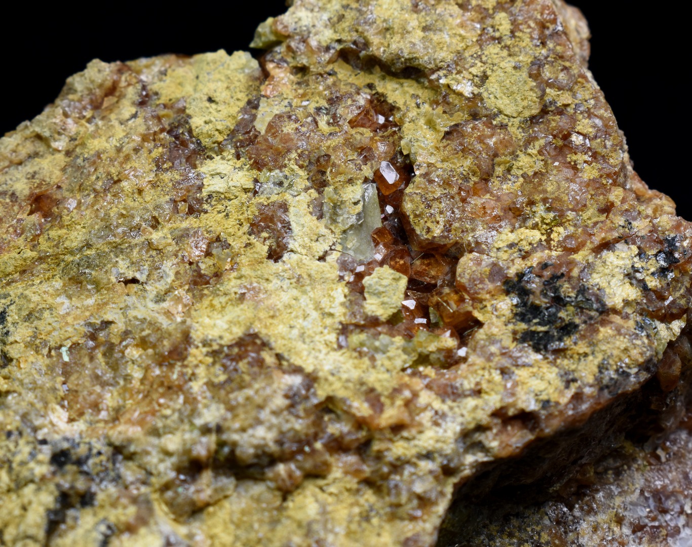 Grossular Garnet Hessonite Cluster with Green Epidote Crystal Specimen from Coyote Front Range, California - 221 grams #05 - Image 4