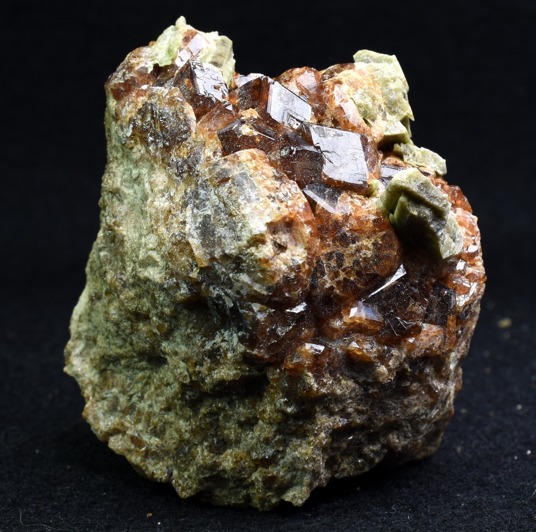 Grossular Garnet Hessonite Cluster with Green Epidote Crystal Specimen from Coyote Front Range, California - 160 grams #07 - Image 2