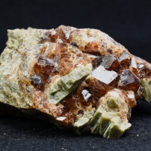 Grossular Garnet Hessonite Cluster with Green Epidote Crystal Specimen from Coyote Front Range, California - 160 grams #07