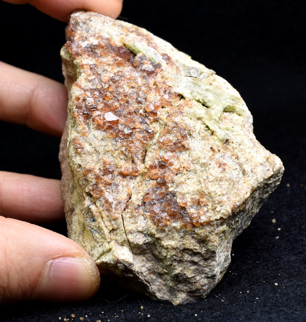 Grossular Garnet Hessonite Cluster with Green Epidote Crystal Specimen from Coyote Front Range, California - 198 grams #11 - Image 5