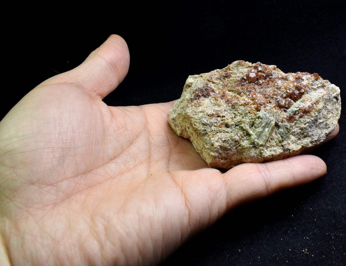 Grossular Garnet Hessonite Cluster with Green Epidote Crystal Specimen from Coyote Front Range, California - 198 grams #11 - Image 4