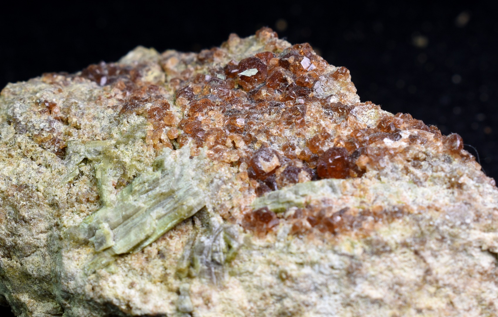 Grossular Garnet Hessonite Cluster with Green Epidote Crystal Specimen from Coyote Front Range, California - 198 grams #11 - Image 3