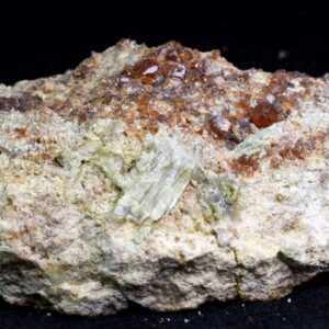 Grossular Garnet Hessonite Cluster with Green Epidote Crystal Specimen from Coyote Front Range, California - 198 grams #11