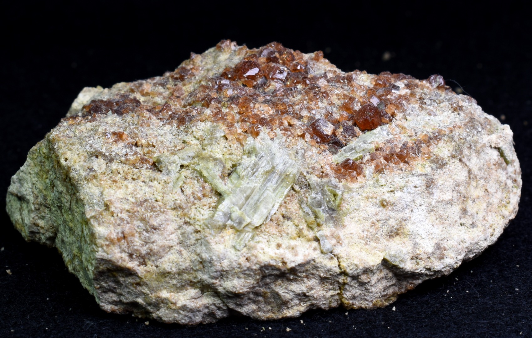 Grossular Garnet Hessonite Cluster with Green Epidote Crystal Specimen from Coyote Front Range, California - 198 grams #11