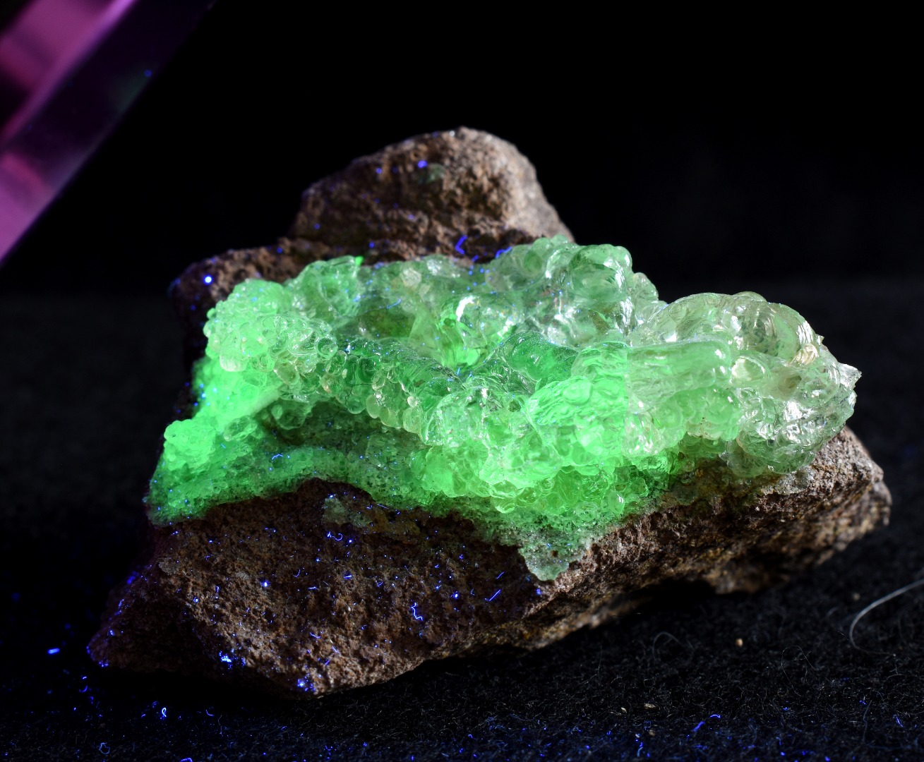 Mexican Hyalite Opal Collector Grade Specimen Stone on Matrix - UV Reactive Fluorescent - 84 grams #01 - Image 6