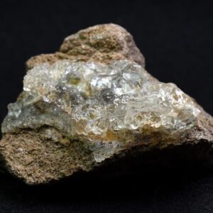 Mexican Hyalite Opal Collector Grade Specimen Stone on Matrix - UV Reactive Fluorescent - 84 grams #01