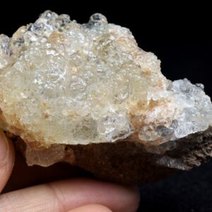 Mexican Hyalite Opal Collector Grade Specimen Stone on Matrix - UV Reactive Fluorescent - 44 grams #02