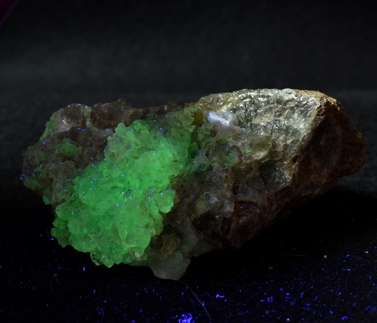 Mexican Hyalite Opal Collector Grade Specimen Stone on Matrix - UV Reactive Fluorescent - 70 grams #03 - Image 6