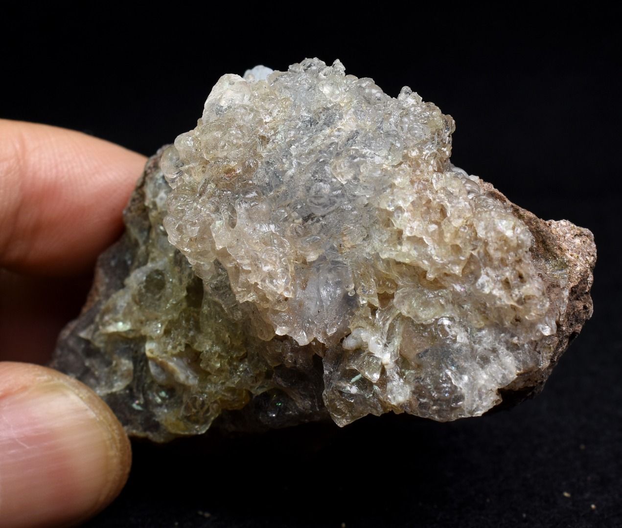 Mexican Hyalite Opal Collector Grade Specimen Stone on Matrix - UV Reactive Fluorescent - 70 grams #03 - Image 2