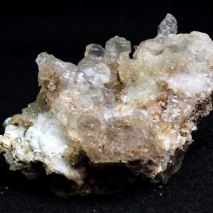 Mexican Hyalite Opal Collector Grade Specimen Stone on Chalcedony Agate - UV Reactive Fluorescent - 55 grams #04
