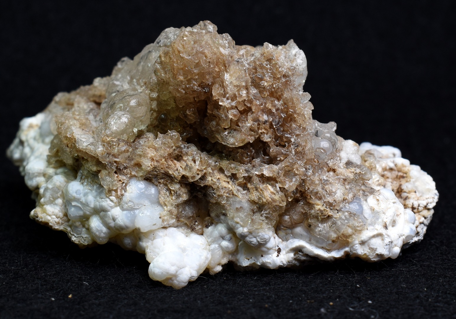 Mexican Hyalite Opal Collector Grade Specimen Stone on Chalcedony Agate - UV Reactive Fluorescent - 55 grams #06 - Image 3