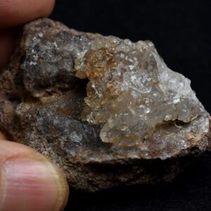 Mexican Hyalite Opal Collector Grade Specimen Stone on Matrix - UV Reactive Fluorescent - 59 grams #07