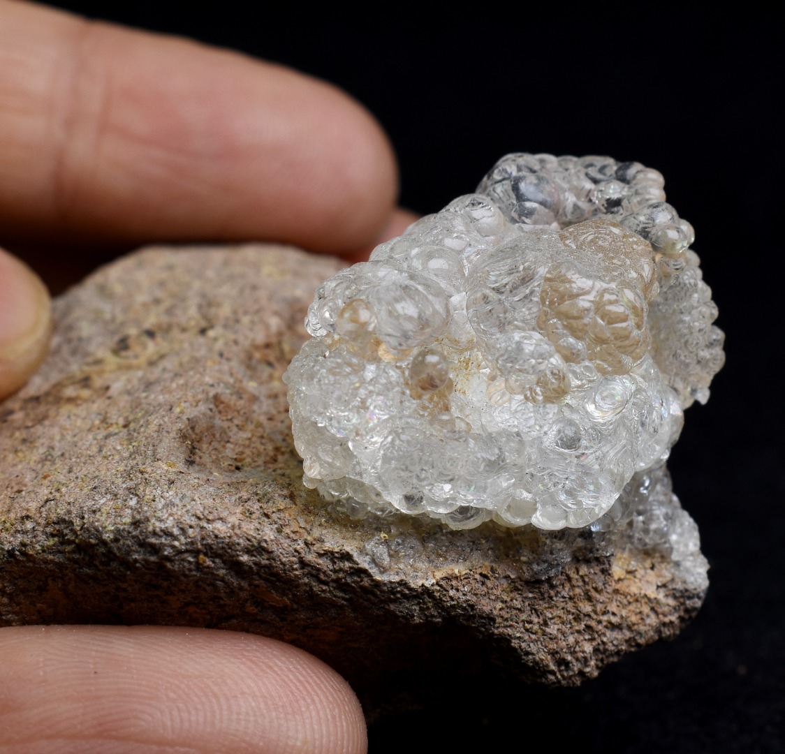 Mexican Hyalite Opal Collector Grade Specimen Stone on Matrix - UV Reactive Fluorescent - 69 grams #09 - Image 5