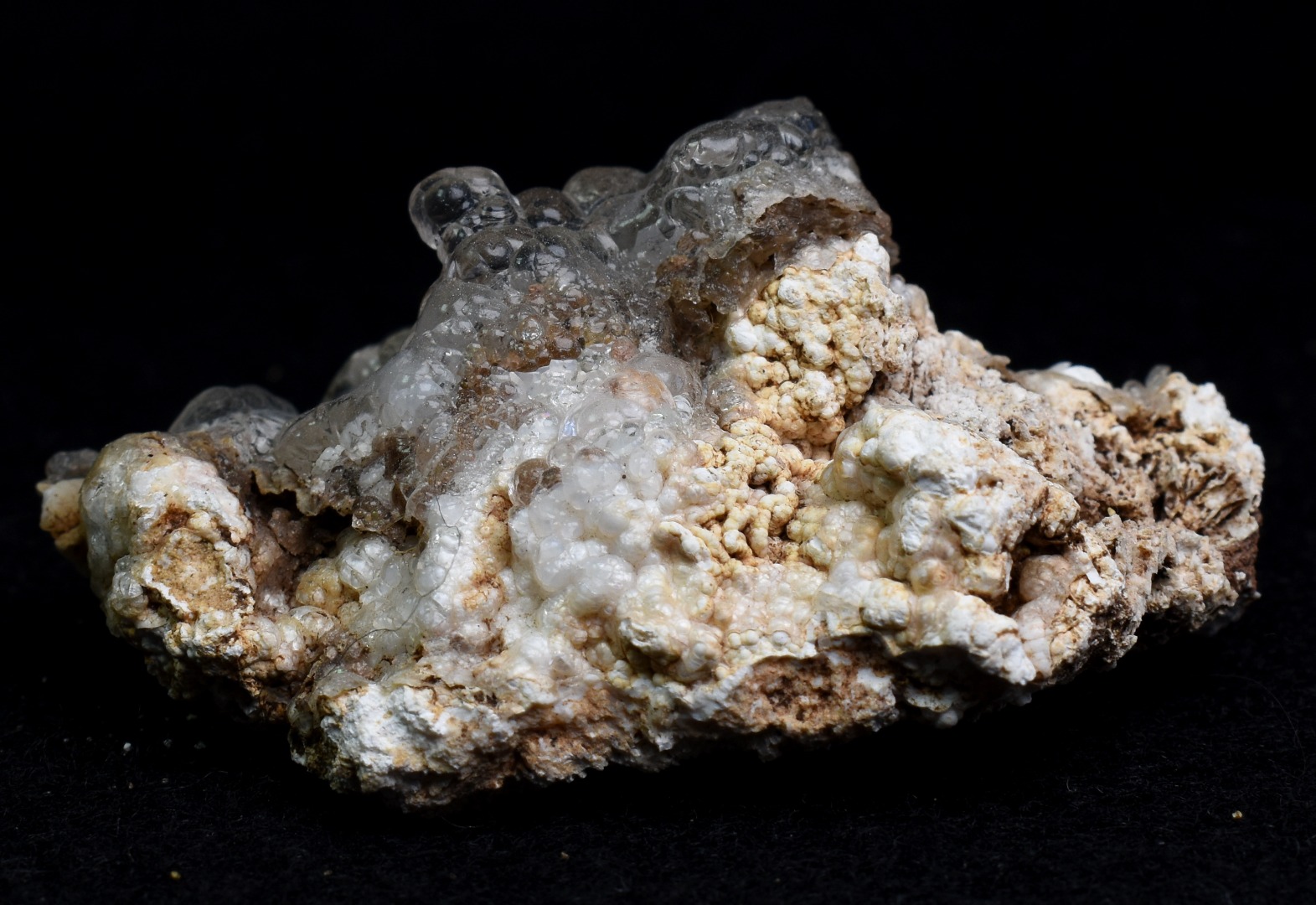Mexican Hyalite Opal Collector Grade Specimen Stone on Chalcedony Agate - UV Reactive Fluorescent - 33 grams #10