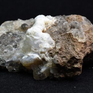 Mexican Hyalite Opal Collector Grade Specimen Stone, with Chalcedony, on Matrix - UV Reactive Fluorescent - 96 grams #16
