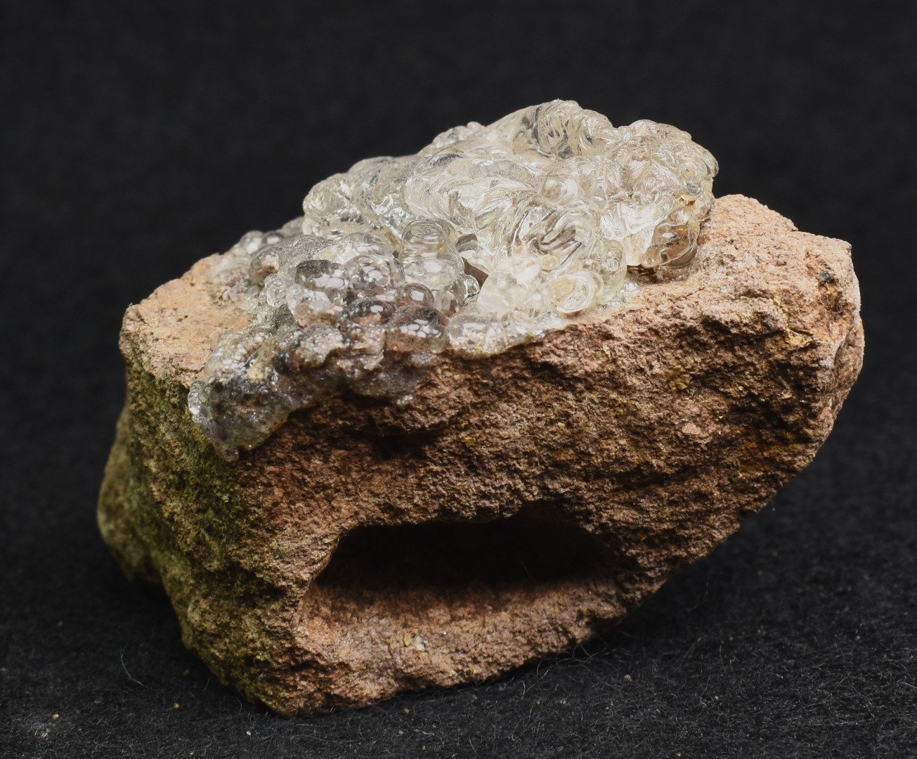 Mexican Hyalite Opal Collector Grade Specimen Stone on Matrix - UV Reactive Fluorescent - 67 grams #23