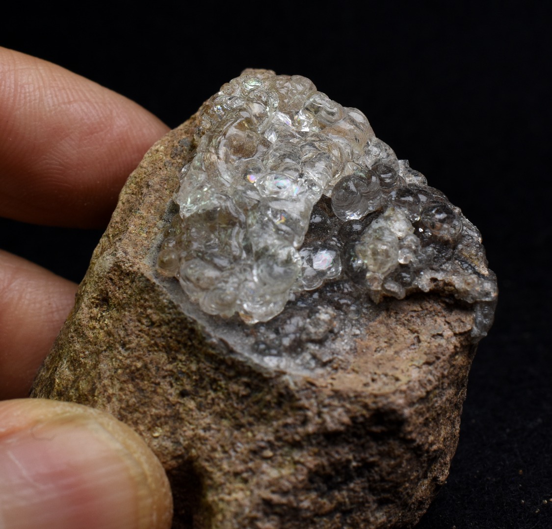 Mexican Hyalite Opal Collector Grade Specimen Stone on Matrix - UV Reactive Fluorescent - 67 grams #23 - Image 5