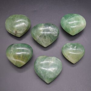 Large Green Fluorite Crystal Puffy Hearts - 1 Count - 6 Options