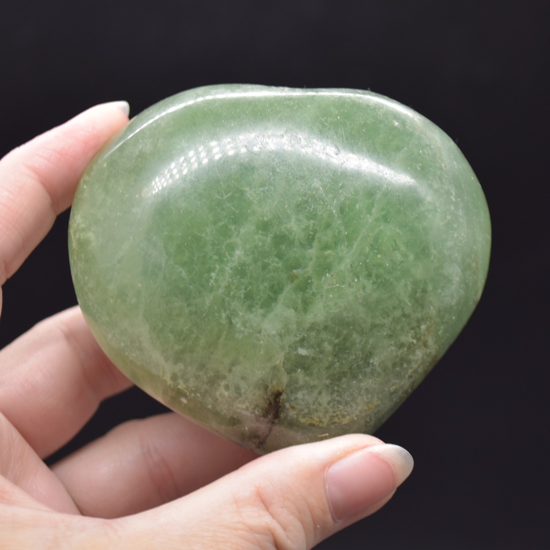 Large Green Fluorite Crystal Puffy Hearts - 1 Count - 6 Options - Image 3