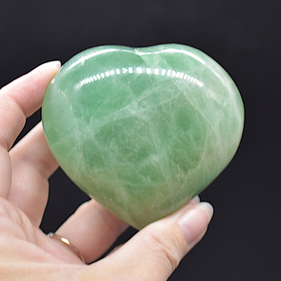 Large Green Fluorite Crystal Puffy Hearts - 1 Count - 6 Options - Image 5