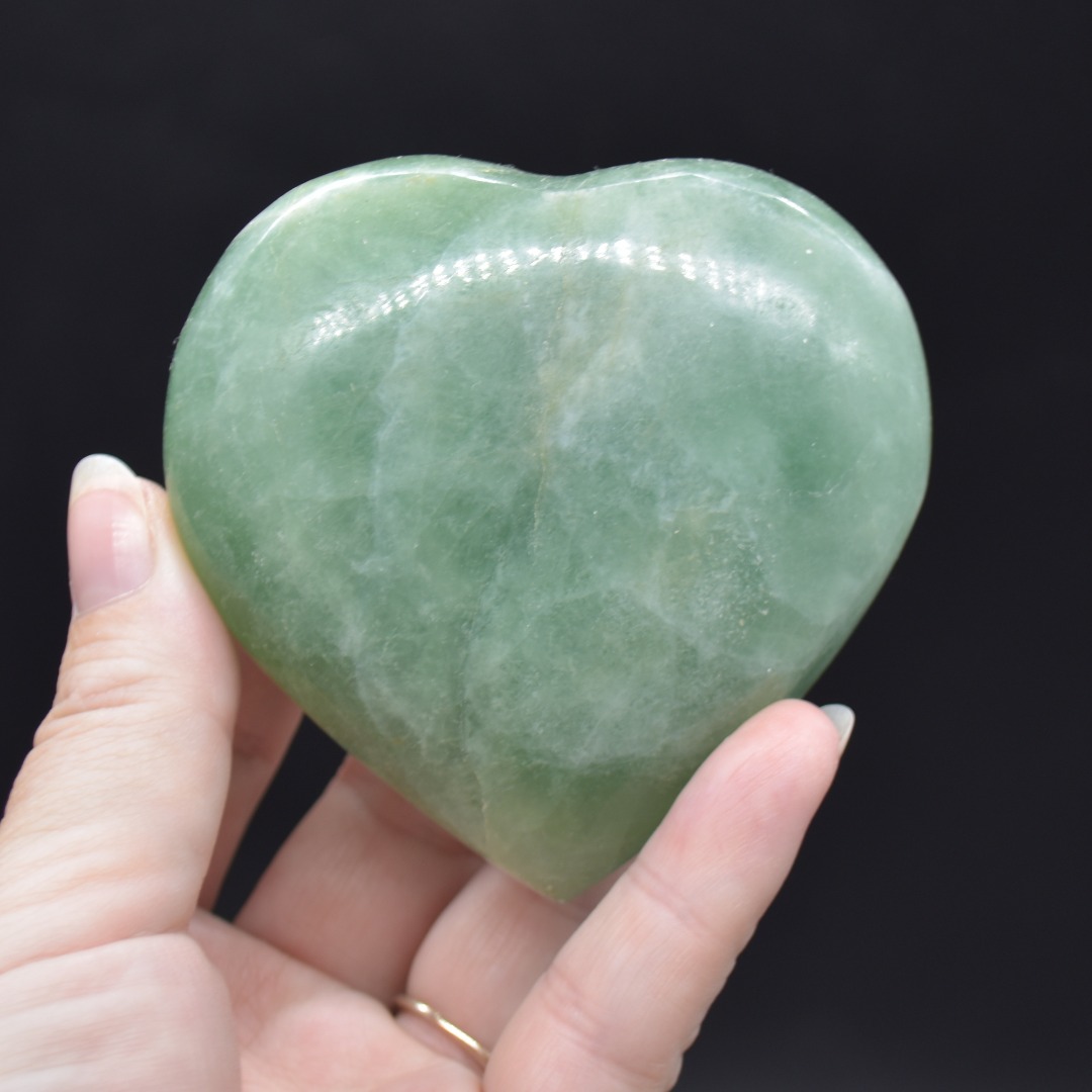 Large Green Fluorite Crystal Puffy Hearts - 1 Count - 6 Options - Image 7