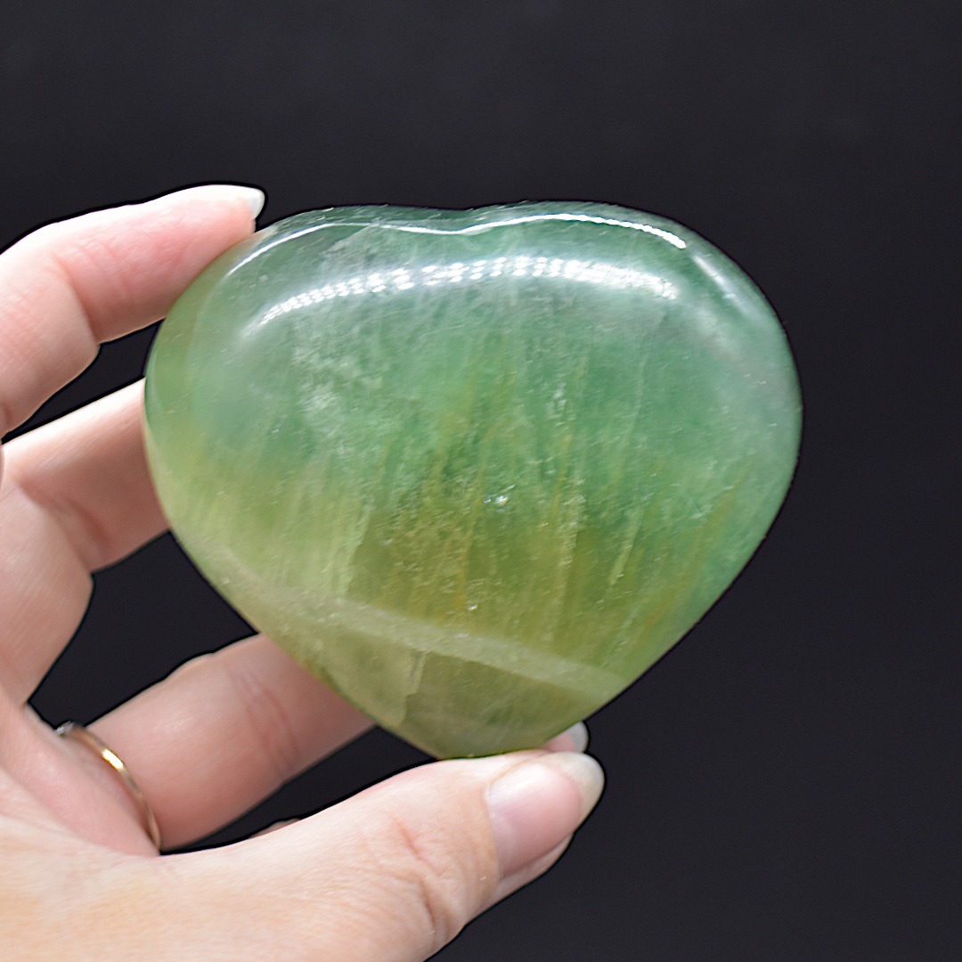 Large Green Fluorite Crystal Puffy Hearts - 1 Count - 6 Options - Image 6