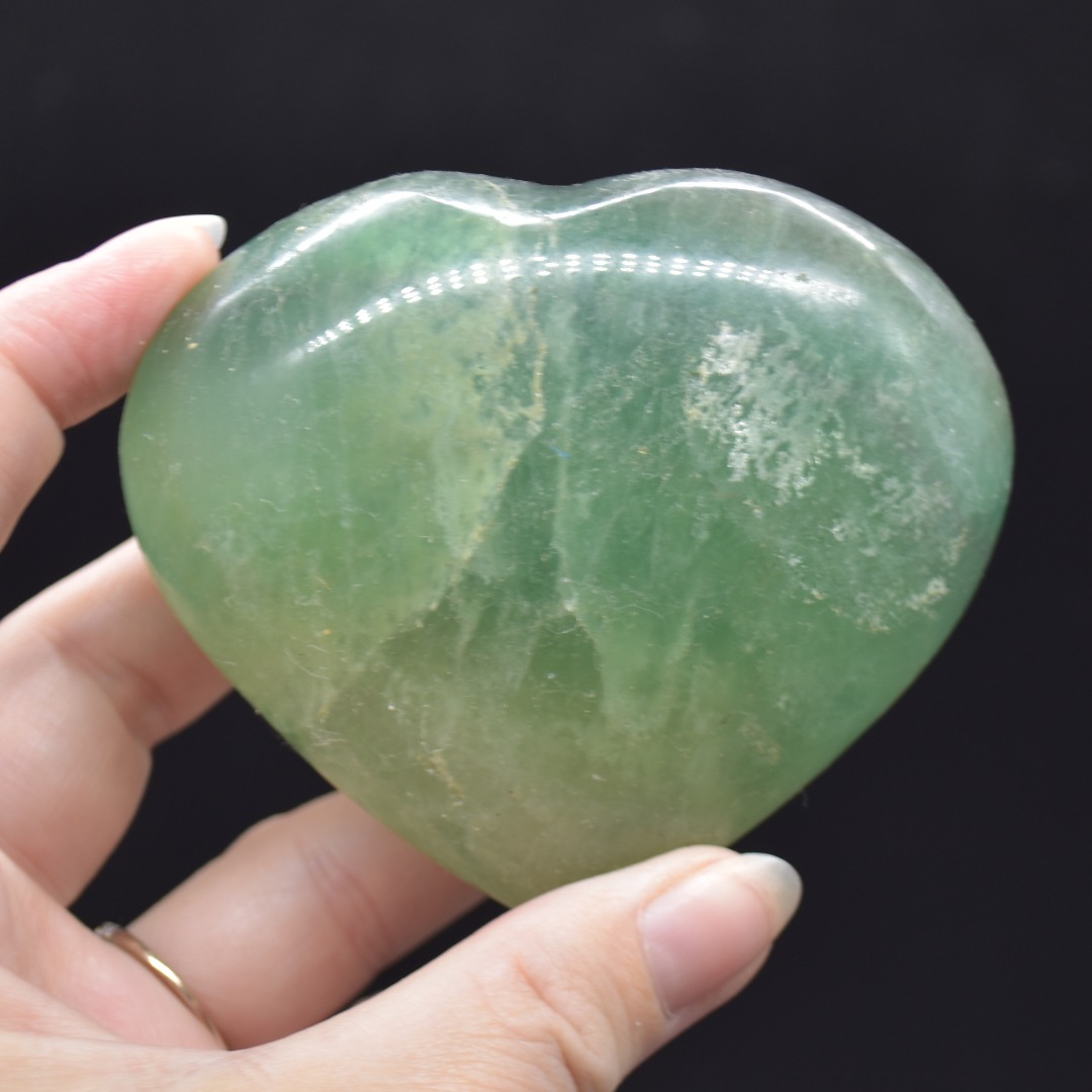 Large Green Fluorite Crystal Puffy Hearts - 1 Count - 6 Options - Image 4